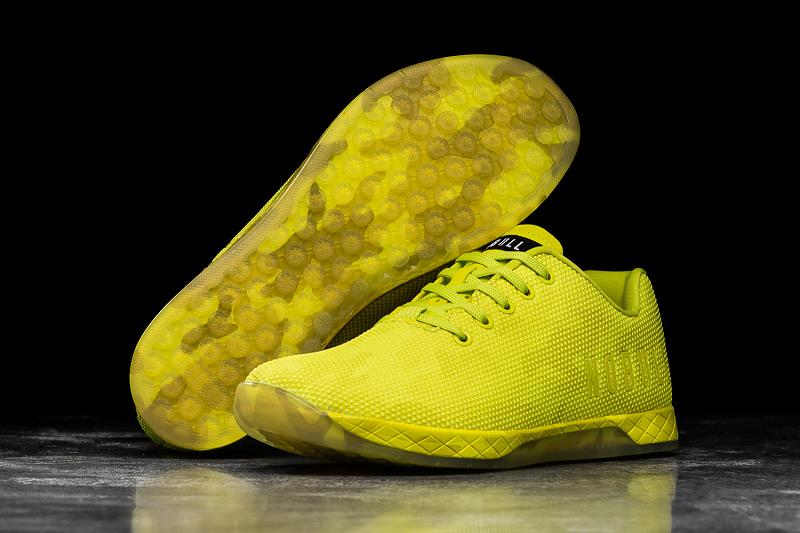 Nobull Neon Lime Camo Men's Trainers Yellow | USA L1487I